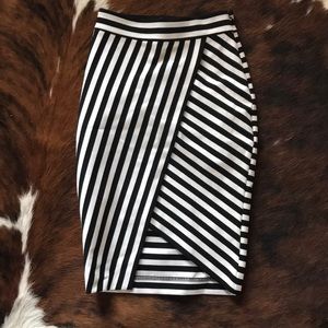 Striped Pencil Skirt